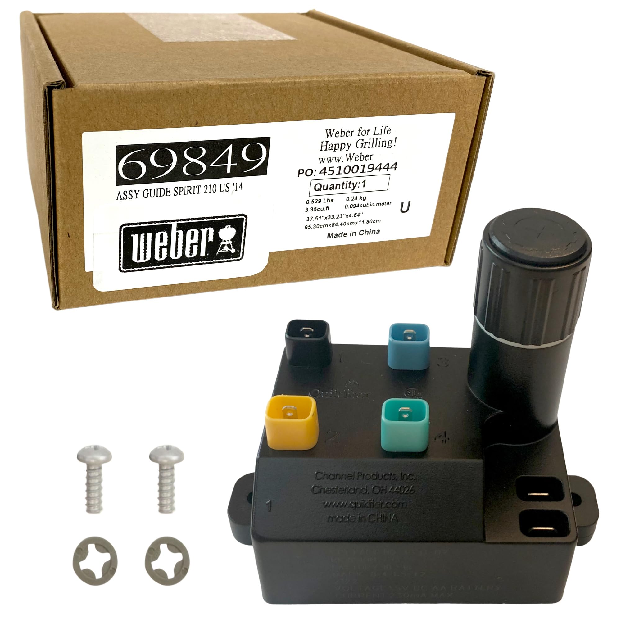 Weber #69849 Igniter Module For Some Spirit Grills W/Front Mount Control Knobs And A Side Burner Made From 2013