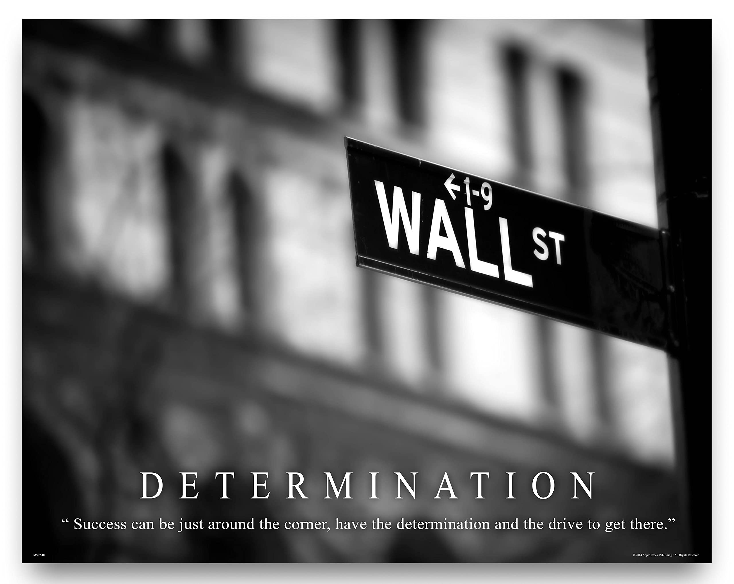 Stock Market Motivational Poster Art Print 11x14 Chicago New York Stock Exchange Wall Street