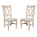 International Concepts Set of Two Double X-Back Dining Chair, 19.9W x 22D x 41.3H, Wood Unfinished