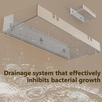 Durmmur Clear Acrylic Shower Caddy with Soap Dish, 3-Pack Adhesive Shelves Organizer, Floating Bathroom Storage with Hook