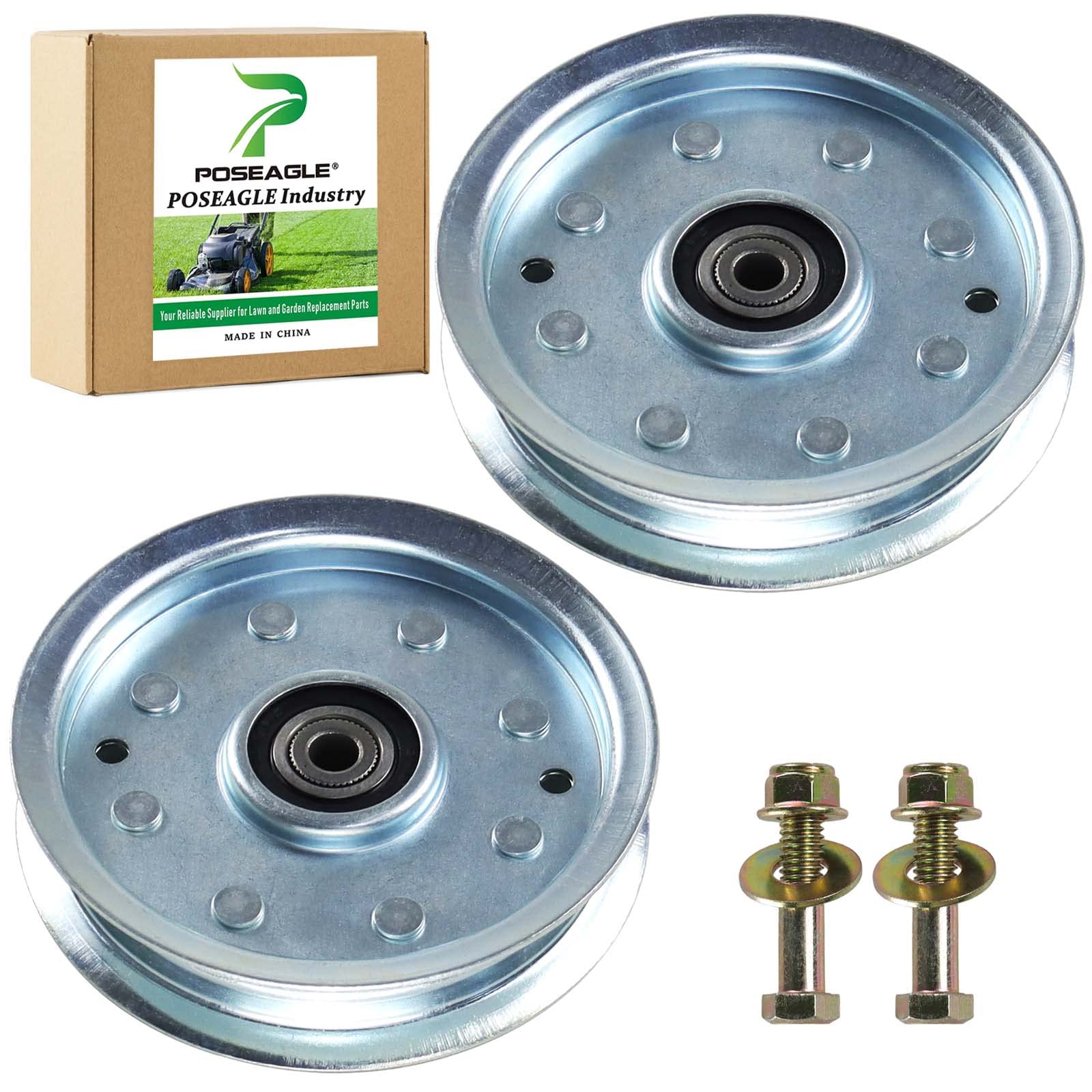 Poseagle 2 Pack 756-04129B Idler Pulley 4.25 Replace Troy Bilt Pulley 753-08171 Idler Pulley Kit Cub Cadet 756-04129B Cub Cadet