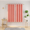Natus Weaver Buffalo Check Curtains 54 Inches Long Basement Red And White Gingham Plaid Kitchen Window Curtain Panels Living Roo