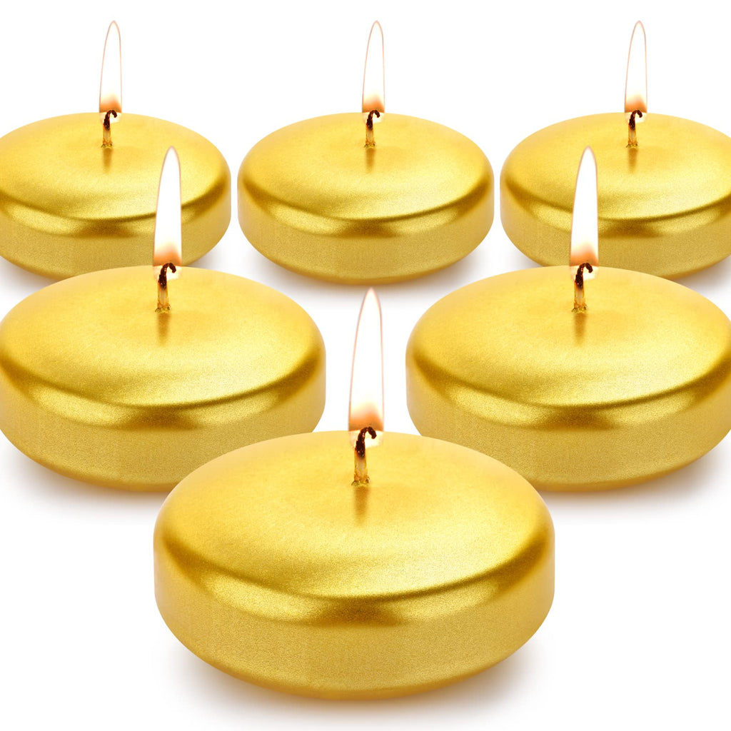 3 inch Floating Candles, 12/24/36/ Pack White/Gold/Red Floating Candle, Long Burning and Smokeless Candle for Wedding, Birthday,