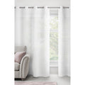 Safdie & Co. Linen Look White Sheer Curtain 84 Inches Long 1 Panel.Window Curtain. Patio Door Curtain.Cortinas para Ventanas.