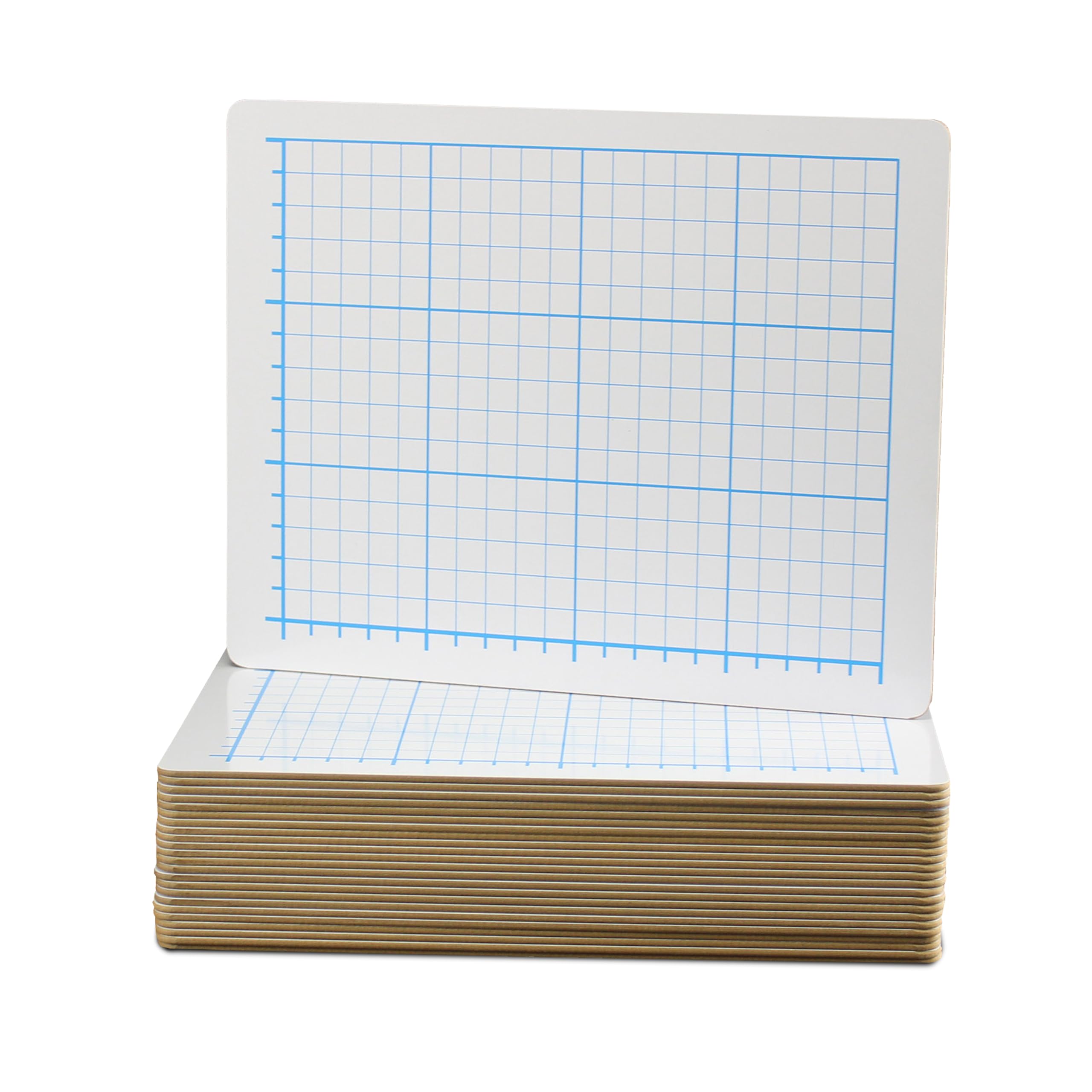 9 X 12 Two Sided Quadrant Grid Dry Erase Board - 1/2 Square Class Pack  24