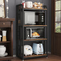 lovemanxi 4-Tier standing bakers racks, Free Standing Microwave Oven Stand Utility Storage Shelf Island Coffee Bar for Living R