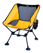 Iclimb Ultralight Compact Camping Folding Beach Chair With Anti-Sinking Large Feet And Back Support Webbing (Yellow - Square Frame)