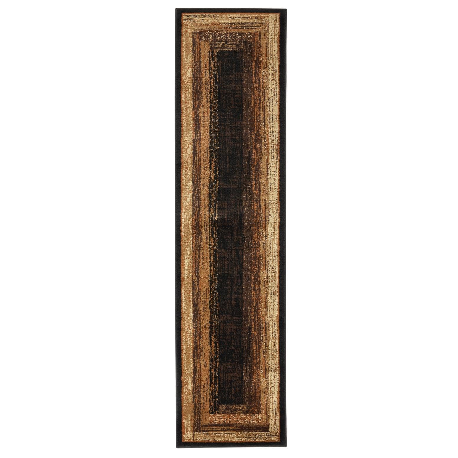 Home Dynamix Royalty Vega Contemporary Geometric Runner Area Rug, Black/Beige, 19x72