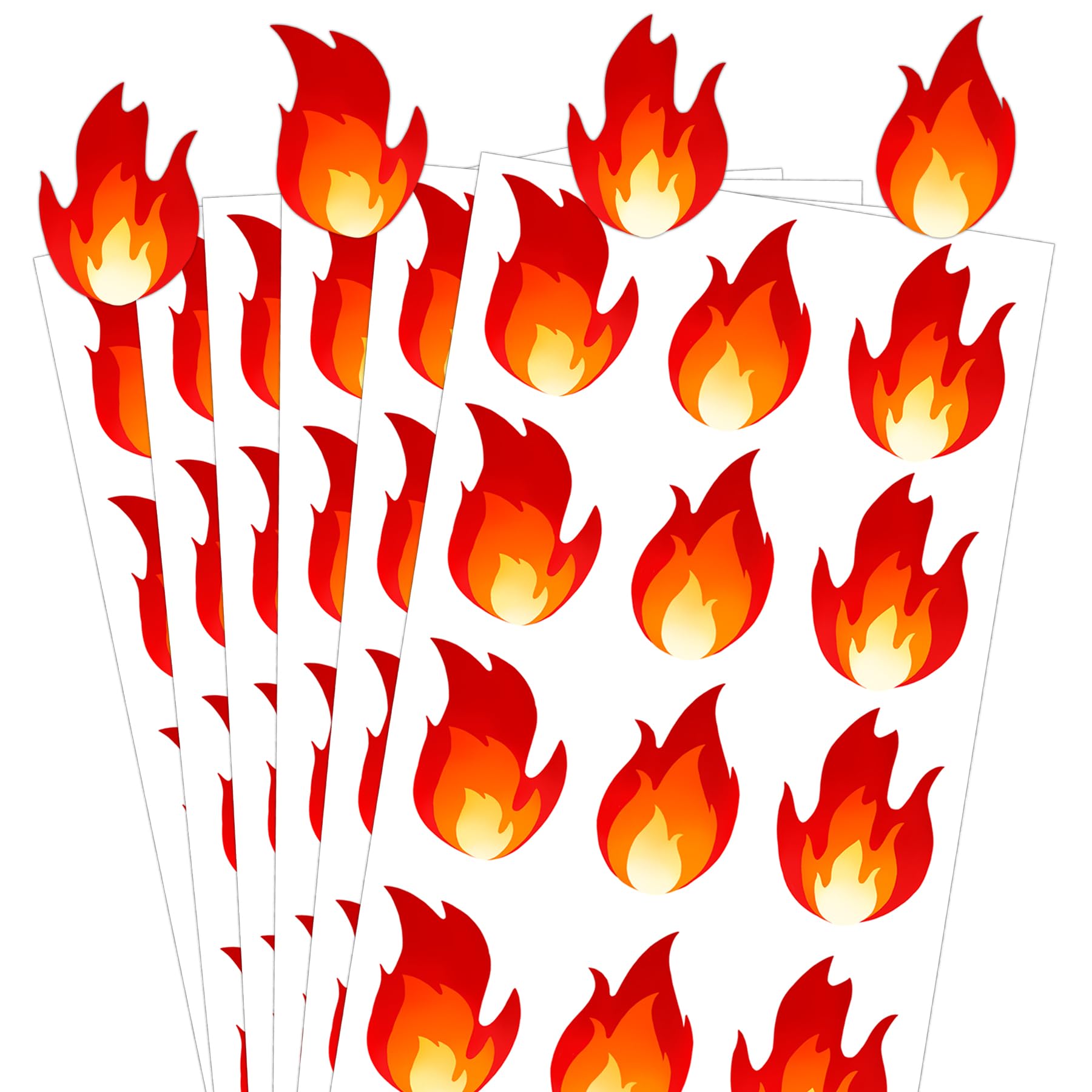 Fire Vinyl Stickers 1 Inch Red Flame Stickers Hot Imprint Flame Labels Or Teenager Adult Scrapbooking Art Craft Supplies 240Pcs