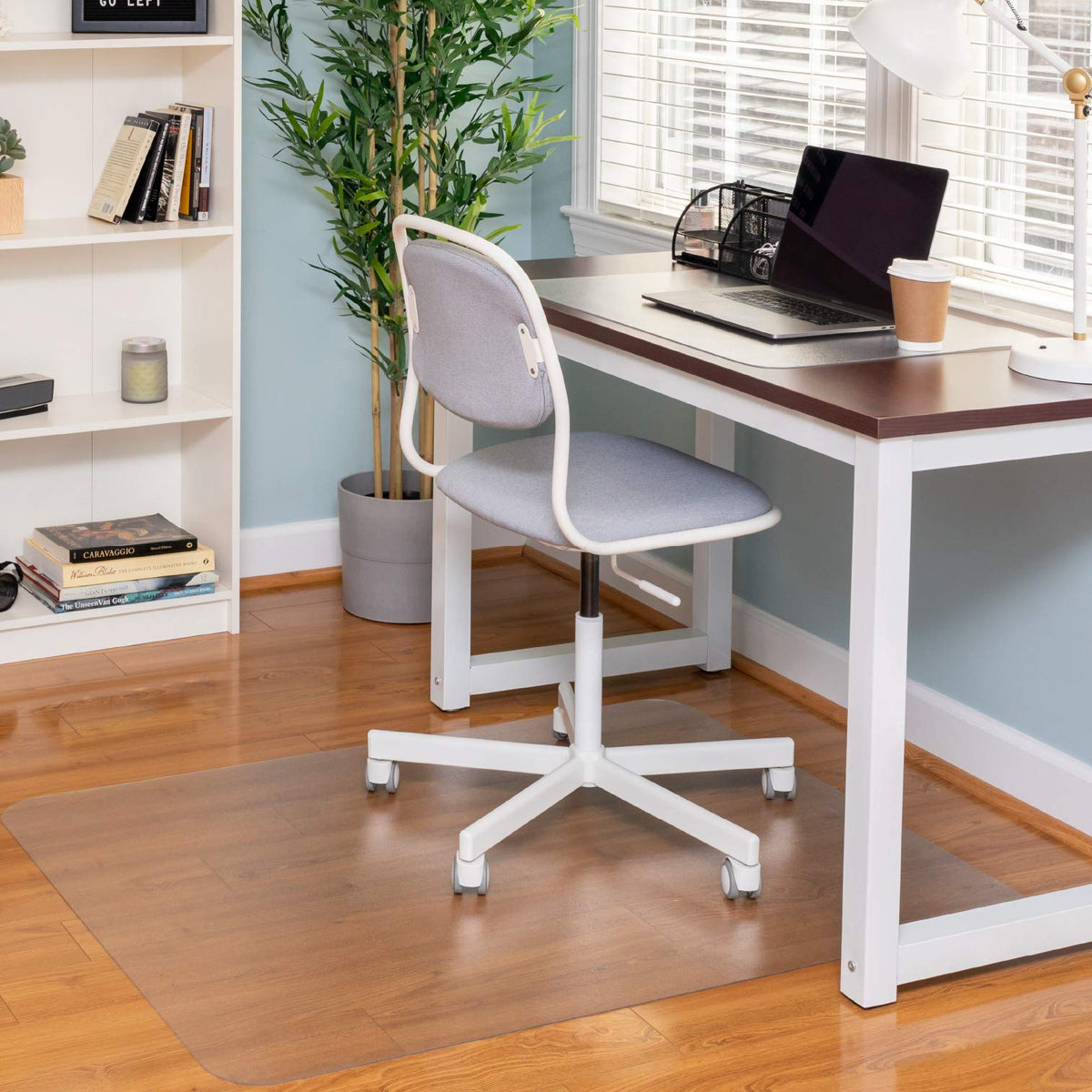 Ilyapa Hardwood Chair Mat 30' X 48' Heavy Duty Clear Pvc Office Chair Mat For Hardwood And Tile Floors, Floor Protection For H