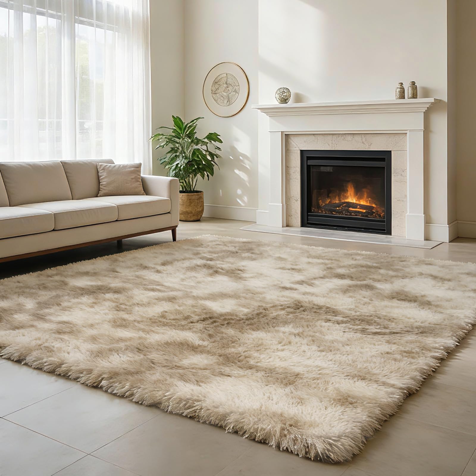 9x12 Fluffy Area Rugs for Living Room,Large Fuzzy Shag Area Rug for Bedroom,Soft Non-Shedding Indoor Plush Carpet for Kids Nurse