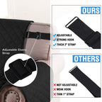H.Versailtex Reversible Chair Cover For Dogs Pet Water Repellent Sofa Cover Chair Slipcover 2' Thick Straps Slip-Resistant Chair Protector Soft Quilted Seat Width Up To 21'(Armchair, Black/Grey)