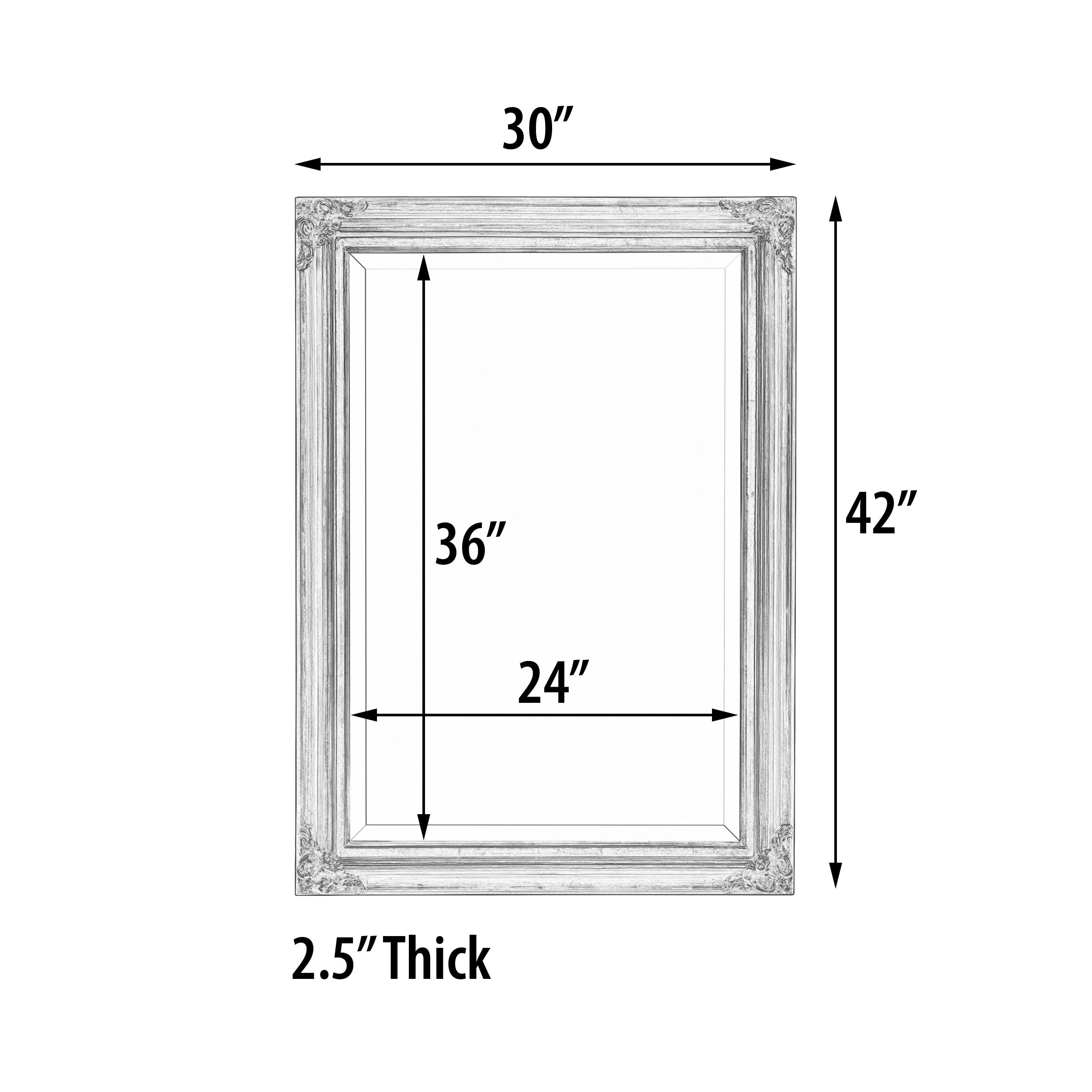Timeless Reflections By Afd Home 10041463 Timeless Reflections Grand Victorian Mirror, Mini, Antique Gold/Black Finish