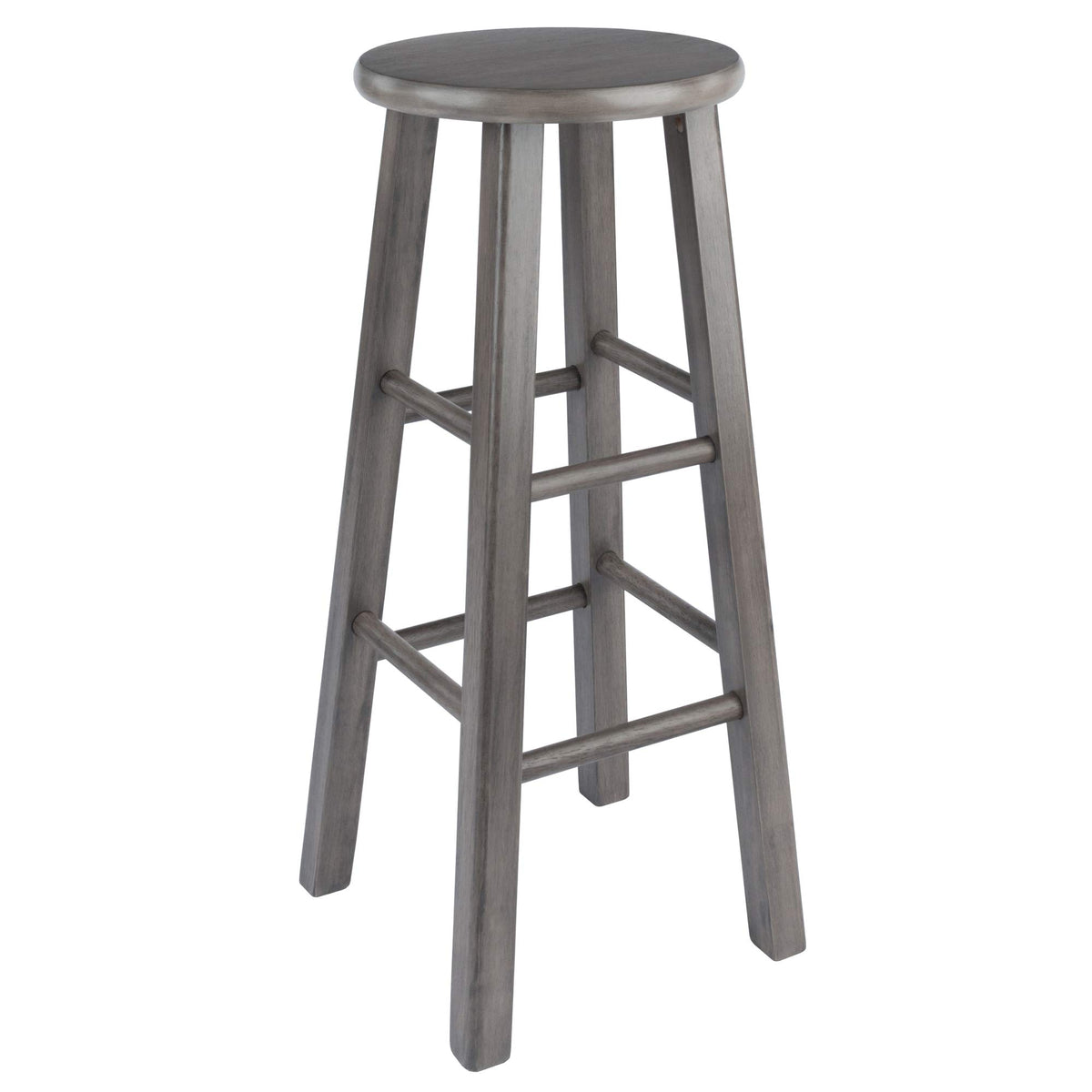 Winsome Wood Ivy Square Leg Bar Stool, Rustic Gray, 29&quot;