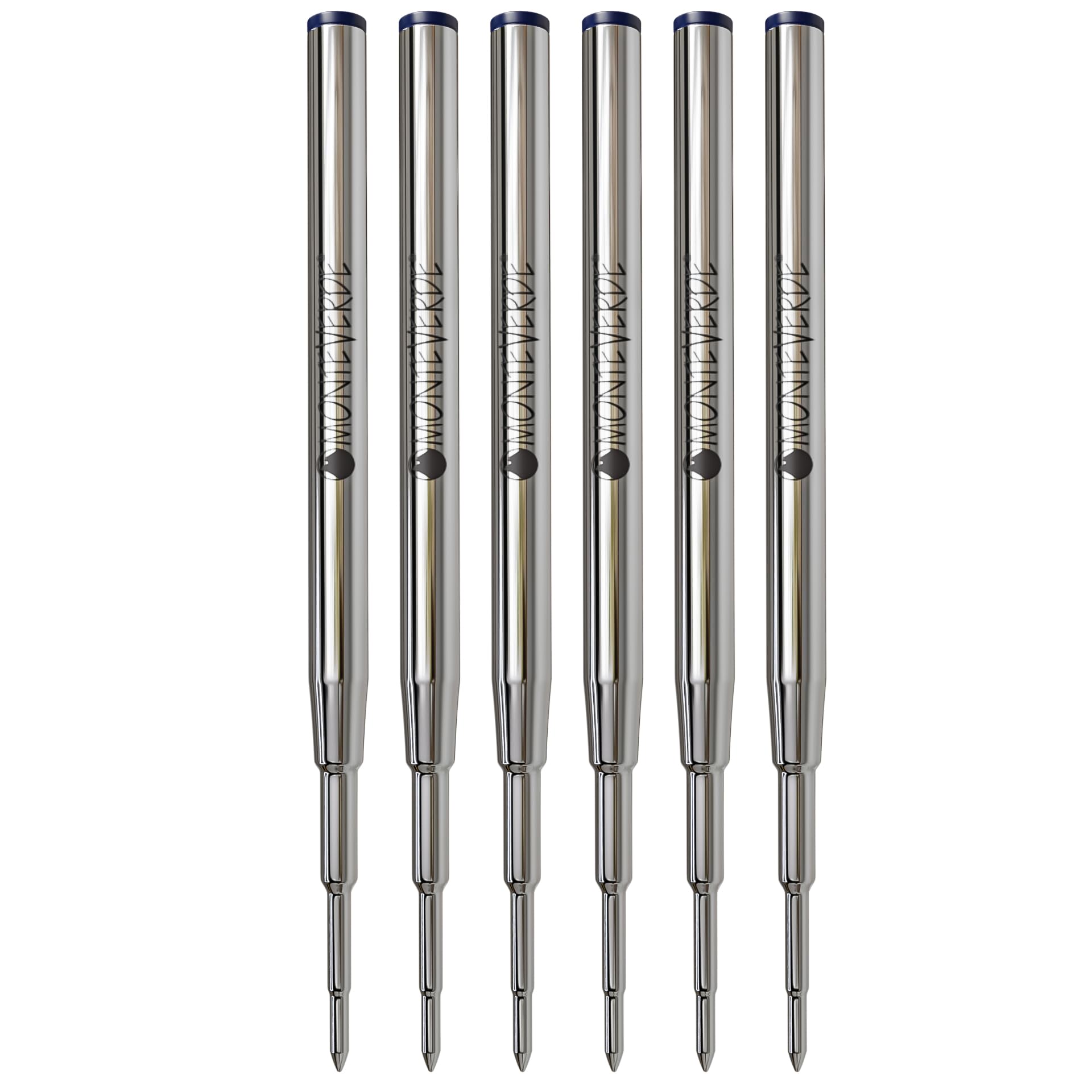 Monteverde Usa Soft Roll Ballpoint Refill To Fit Montblanc Pens - Blue (6 Pack) (M143Bb)