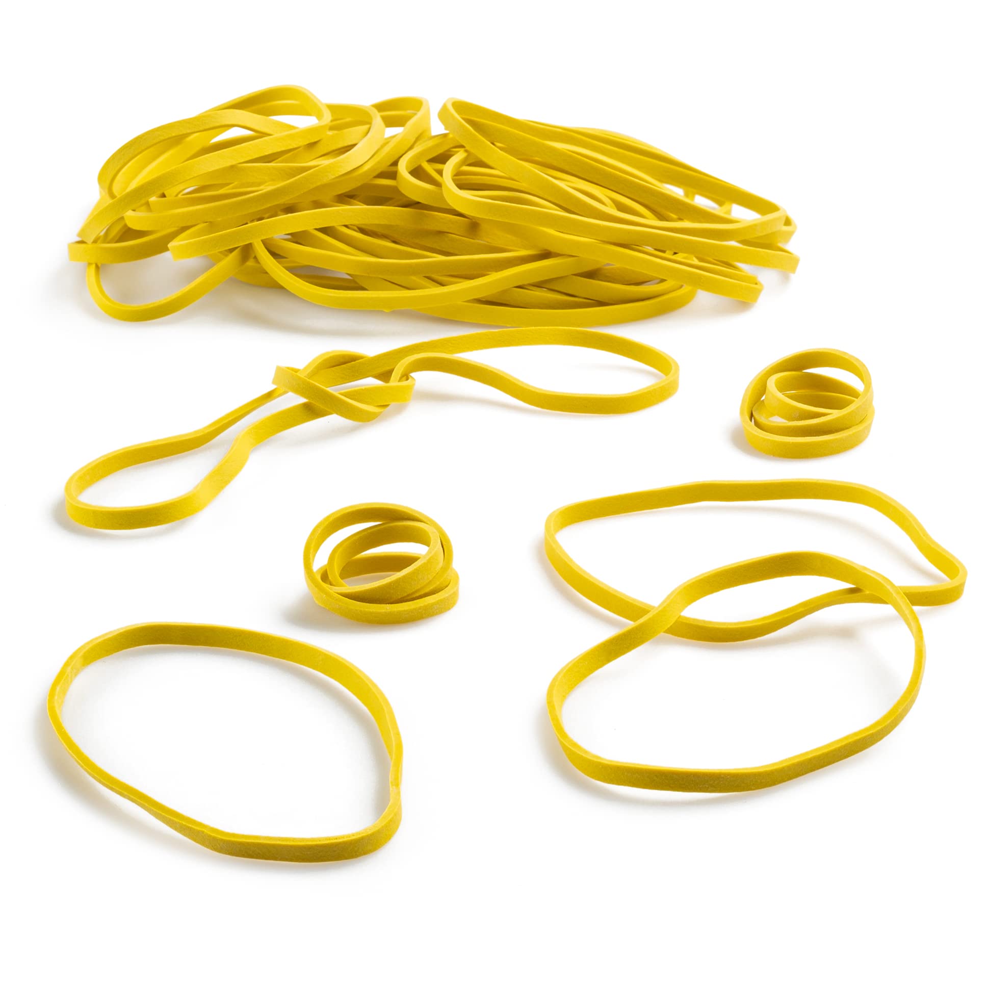 Plasticmill Rubber Bands - #33 Size - Yellow Rubberbands - 100 Count.
