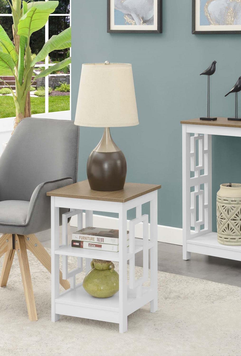 Convenience Concepts Town Square End Table with Shelves - Thumbnail 4