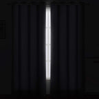 Lemomo 100% Blackout Curtains 52 X 63 Inch/Grey Curtains 2 Panels With Black Lining Room Darkening Thermal Insulated Bedroom Cur