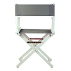 Casual Home 18" Director'S Chair White Frame With Grey Canvas