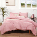 Rosgonia Pink California King Comforter Set, 3Pcs Oversized Boho Lightweight Microfiber Blanket Quilts, Gifts