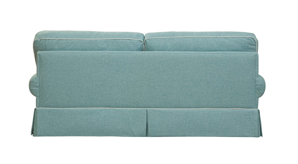 American Furniture Classics Model 8-040M-S275A Coastal Aqua Series Sleeper Sofa With Four Accent Pillows