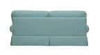 American Furniture Classics Model 8-040M-S275A Coastal Aqua Series Sleeper Sofa With Four Accent Pillows