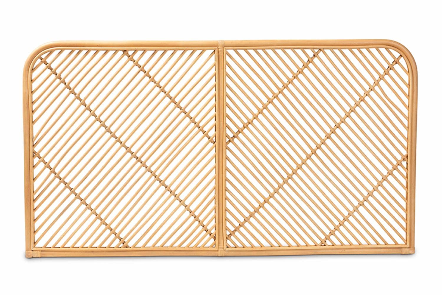 Baxton Studio Sakina Rattan Queen Size Wall-Mount Headboard