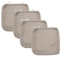 Sqodok Patio Cushion Covers 22X22 Waterproof Outdoor Cushion Covers Replacement 4Pack Patio Cushion Seat Slicovers With Ties For