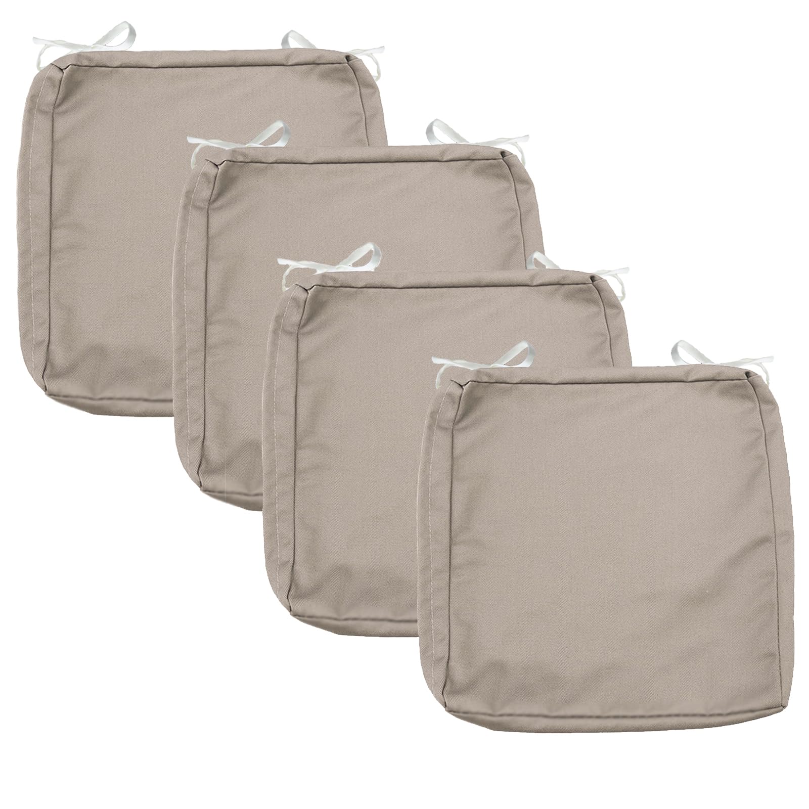 Sqodok Patio Cushion Covers 22X22 Waterproof Outdoor Cushion Covers Replacement 4Pack Patio Cushion Seat Slicovers With Ties For