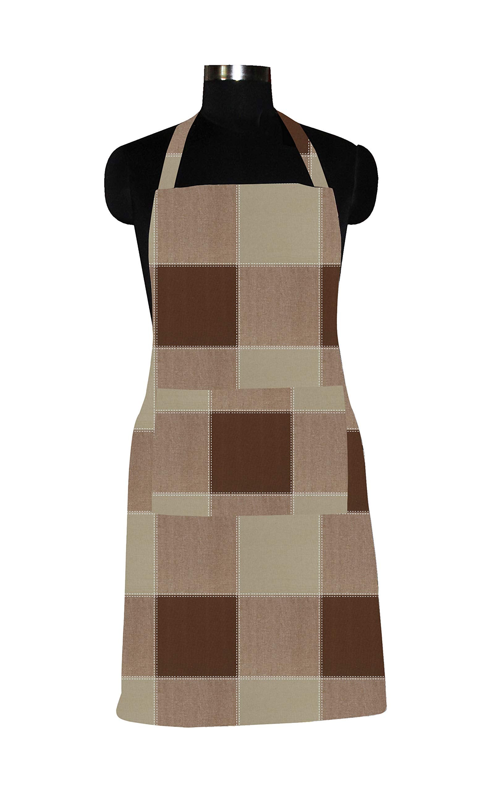 Airwill Cotton Kitchen Cooking Aprons (4Way Brown)