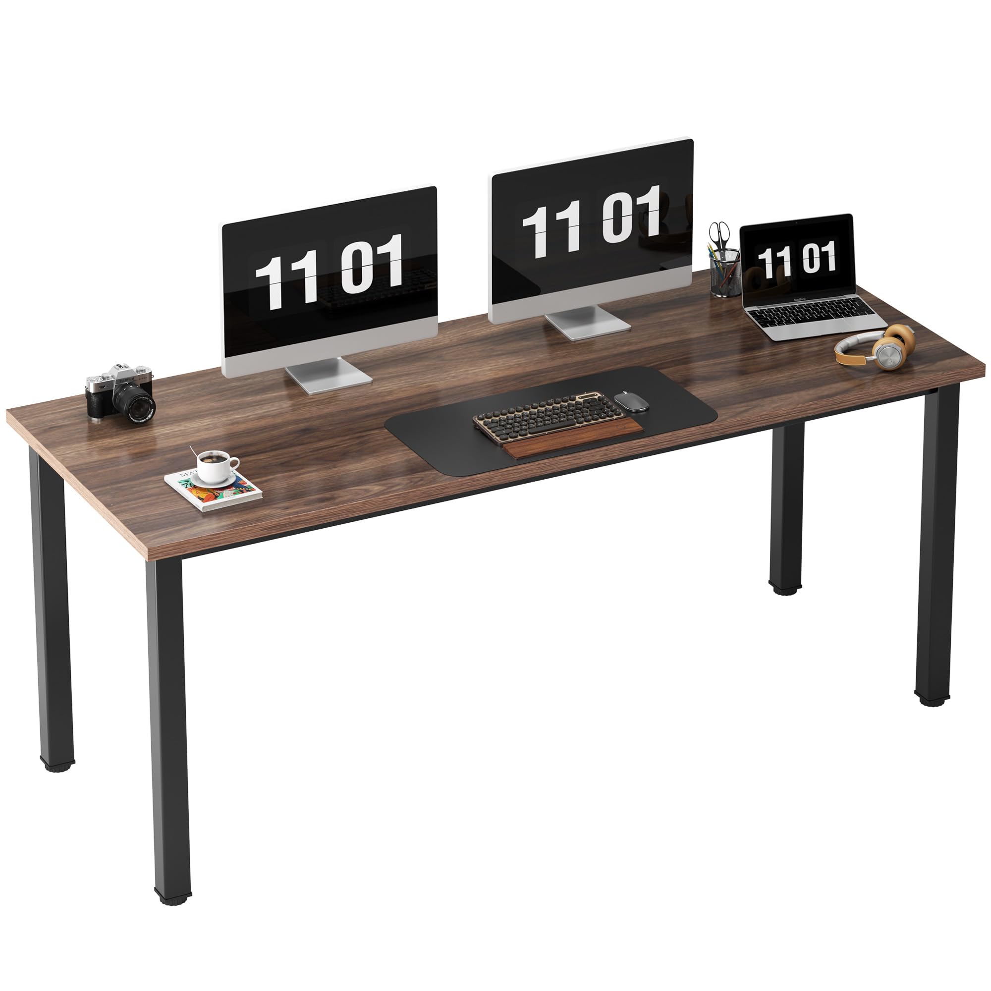 Need 63 Inch Large Computer Desk - Modern Simple Style Home Office Gaming Desk, Basic Writing Table for Study Student, Black Met