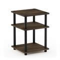 Furinno Turn-N-Tube Easy Assembly Multipurpose End Table / Side Table / Sofa Table / Nightstand, Round Tubes, Columbia Walnut