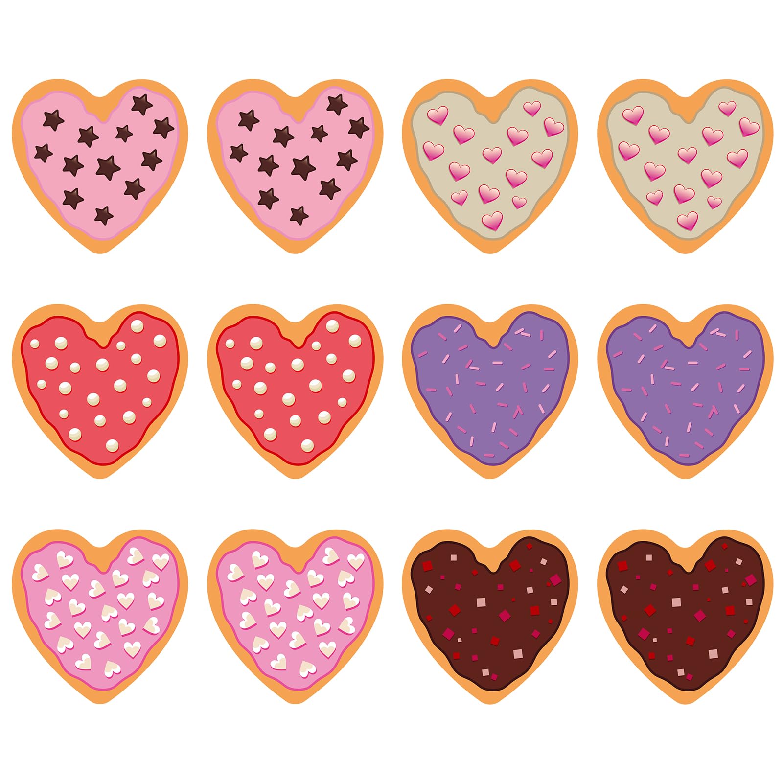 Valentine Candy Heart Stickers 480Pcs Valentines Day Stickers For Kids, Valentines Stickers Heart Dessert Stickers 1.5 Inch Hear