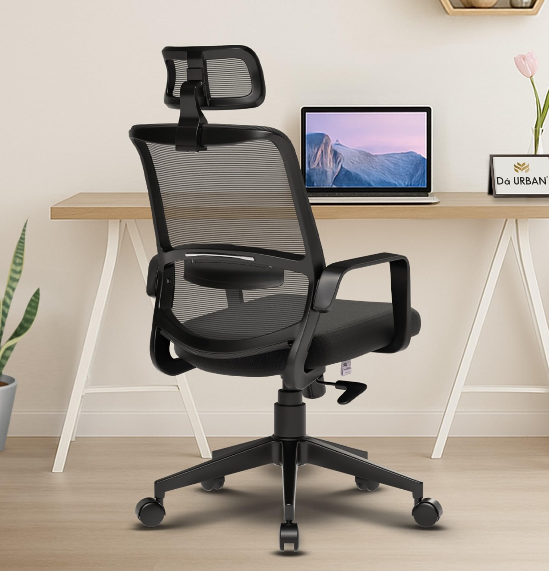 Da Urban Dysen Office Chair, High Back Mesh Ergonomic Home Office Desk Chair With 1 Year Warranty,Tilt Lock Mechanism (Black)