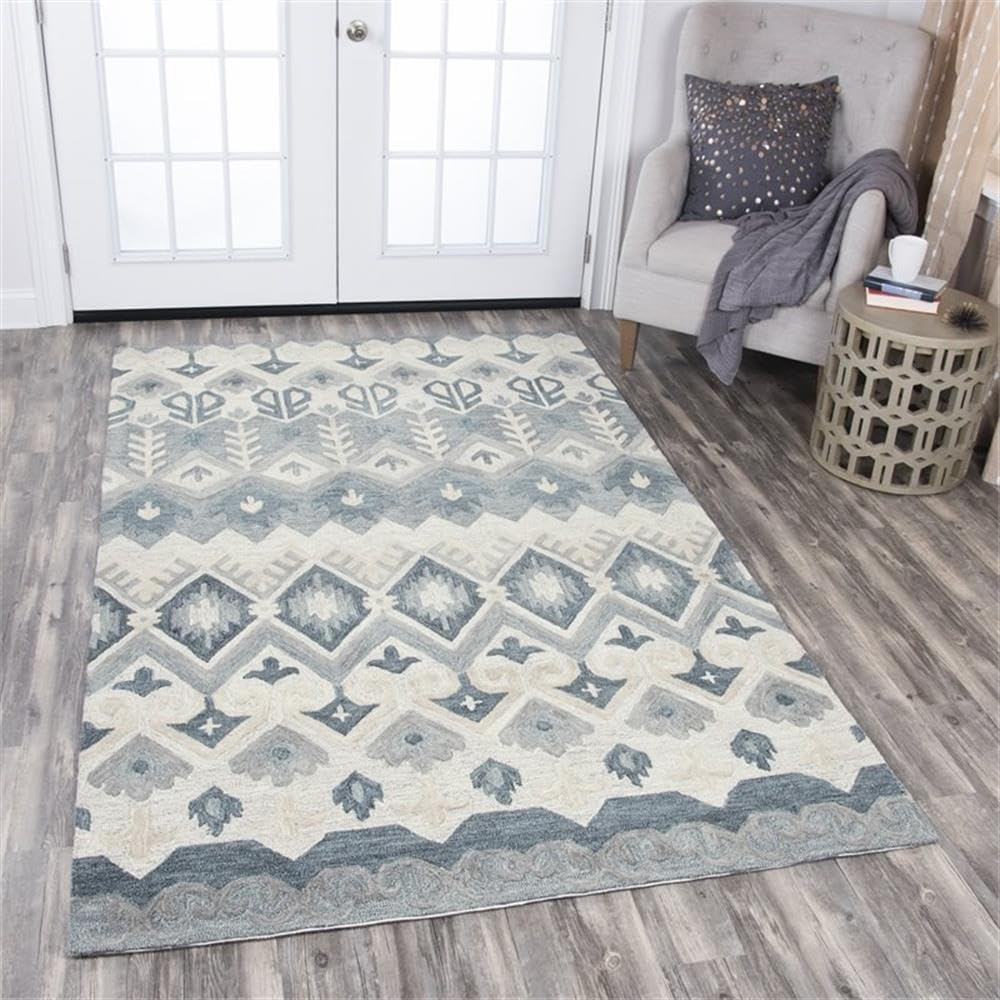 Rizzy Home Alora Decor Cascade 5' X 8' Natural/Tan/Gray/Dk Gray Hand-Tufted Area Rug