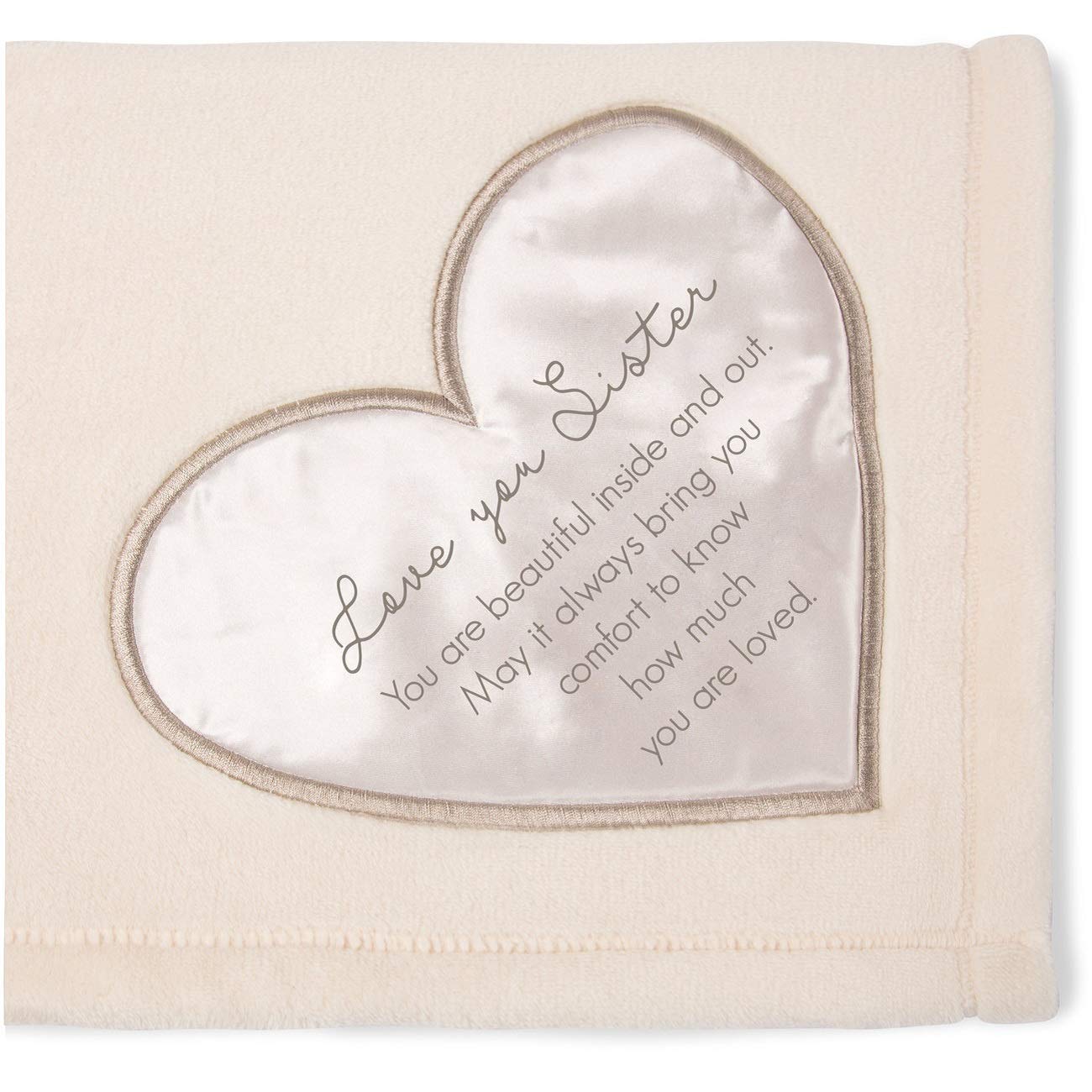 Pavilion Gift Company 19504 Comfort Blanket - Love You Sister Thick Warm 320 Gsm Royal Plush Throw Blanket