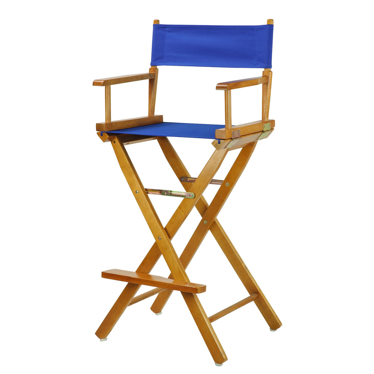 Casual Home 30&quot; Director'S Chair Honey Oak Frame-With Royal Blue Canvas, Bar Height