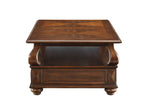 Acme Amado Rectangular 4-Drawer Wooden Coffee Table With Open Shelf In Walnut
