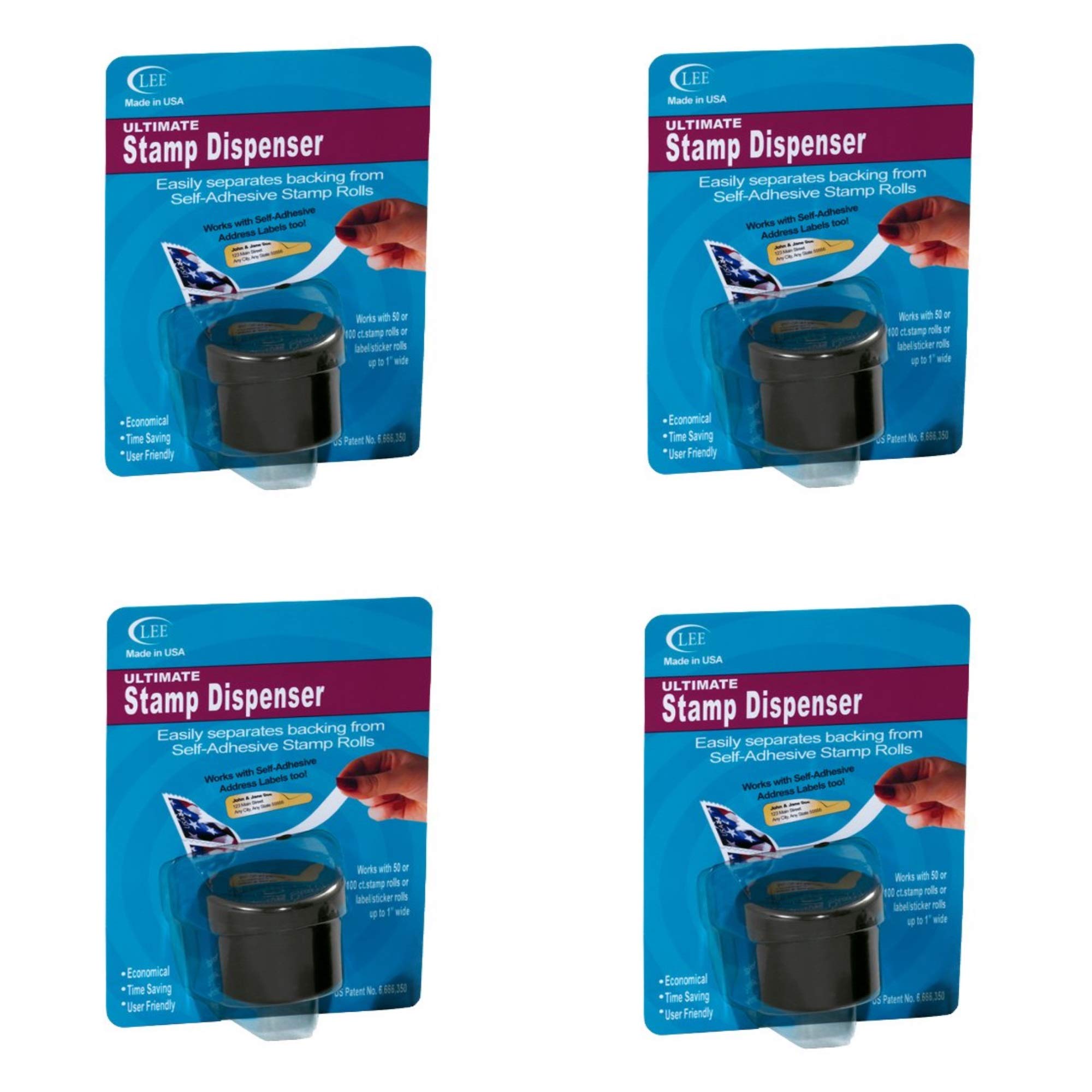 Lee Products Company. Ultimate Stamp Dispenser, Black (40100). Pack Of Four