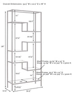 Crosley Furniture Sloane Bookshelf with Glass Shelves, Bookcase Storage, Gold