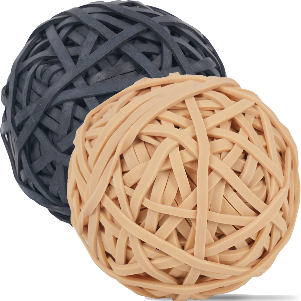 Aiwoqi Rubber Band Ball #33 Black Rubber Bands Light Brown 2 Pack Ball About 260Pcs Elastic Bands For Office School Home Strong