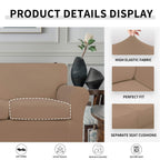 Easy-Going 3 Pieces Stretch Soft Couch Cover For Dogs - Washable Sofa Slipcover For 2 Separate Cushion Couch - Elastic Furniture Protector For Pets, Kids (Loveseat, Camel, Medium)