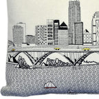 HomeRoots Cream 24' White Cleveland Daylight Skyline Lumbar Decorative Pillow