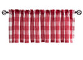 Treatmentex Buffalo Check Kitchen Valance Red And White Checkered Valance Window Curtain For Basement Living Room Bedroom 1Pc 52