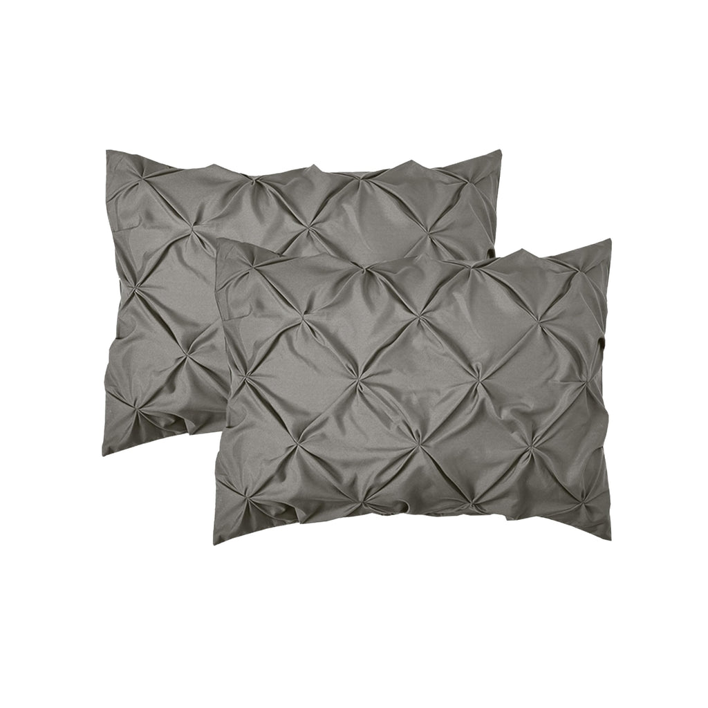 Elegant Comfort Luxury Softest, Coziest 8-Piece Bed-In-A-Bag Comforter Set - Silky Soft Complete Set Includes Bed Sheet Set With Double Sided Storage Pockets, Twin/Twin Xl, Gray