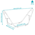 Sunnydaze Universal 2-Person Hammock Stand - 550-Pound Capacity - Heavy-Duty Steel Outdoor Hammock Stand - Fits 9 To 14 Foot Hammocks - Bronze