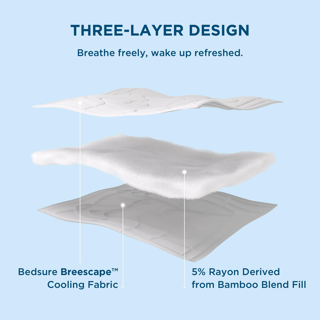 Bedsure Breescape Cooling Comforter Queen Size, Double-Sided Cool Tech Comforter, Soft Cooling Comforter For Hot Sleepers,Q-Max>