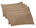Elegant Comfort 6-Pack Solid Pillowcases 1500 Thread Count Egyptian Quality - Easy Care, Smooth Weave, Wrinkle And Stain Resistant, Easy Slip-On, 6-Piece Set, King Pillowcase, Taupe