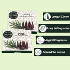 Pine Incense Cones - Total 20 Cone Incense - Dual Pack Of 10 Insence Cones - Incense Cones Scented - Cone Incense Scents - Insen