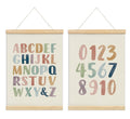 foedor Alphabet Poster Framed for Kids toddlers,Rainbow Nursery Playroom Wall Decor Poster Hanger Frame,Hanging Banner Decor for
